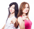 Two young girls.