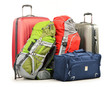Luggage consisting of large suitcases rucksacks and travel bag