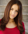 Beautiful face and hair of young woman