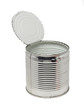 Open empty conserve can