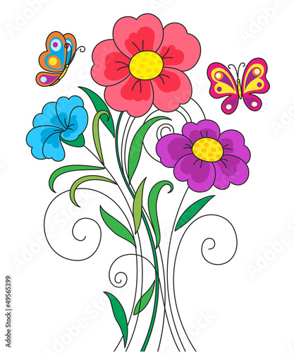 Vector: Kidstyle flower illustration Kidstyle flower illustration