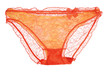 Red lace panty with bow