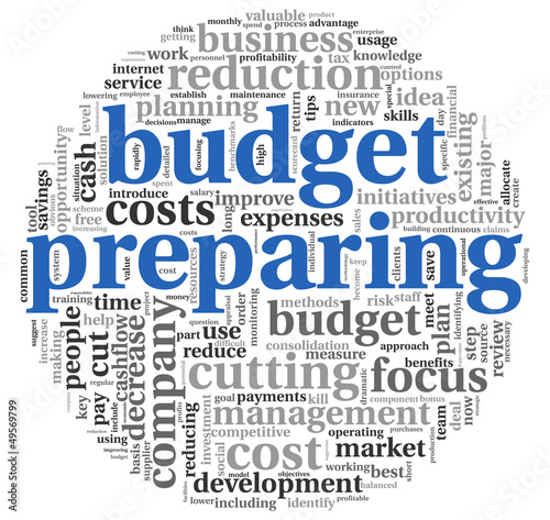 Illustration: Budget preparing concept Budget preparing concept