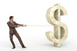 Man pulling Dollar symbol