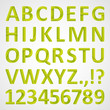Font made of ribbons