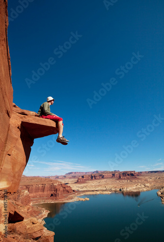 Photo: Man on the cliff Man on the cliff