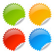 Vector glassy stickers