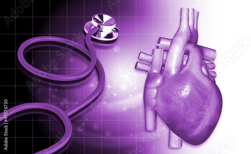 Illustration: heart and stethoscope heart and stethoscope