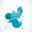 abstract blue watercolor splash