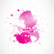 abstract bright pink watercolor art