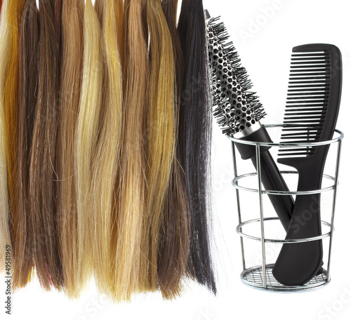 Photo: peigne, brosse,mèches cheveux pour extensions peigne, brosse,mèches cheveux pour extensions