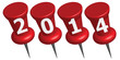 Pinnadeln Jahreszahl 2014