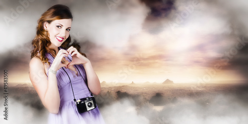Photo: Camera Woman In Love With Taking Landscape Photos Camera Woman In Love With Taking Landscape Photos