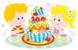 Vector: Birthday cake Birthday cake