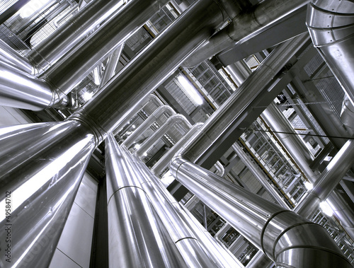 Photo: Industrial zone, Steel pipelines and cables Industrial zone, Steel pipelines and cables