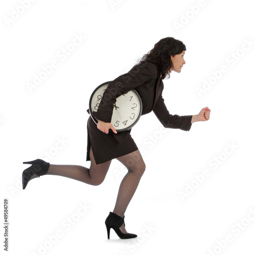 Photo: femme d'affaires pressée femme d'affaires pressée