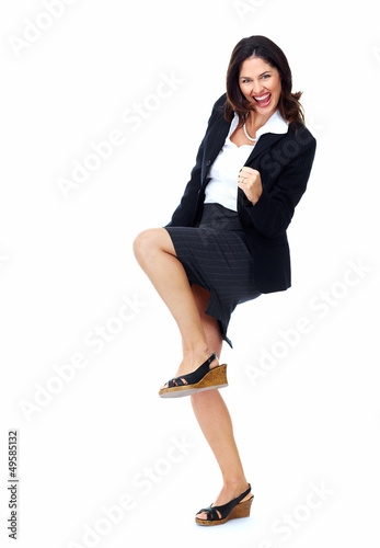 Photo: Happy successful business woman. Happy successful business woman.