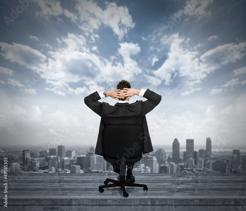 Photo: Relaxing businessman. Relaxing businessman.