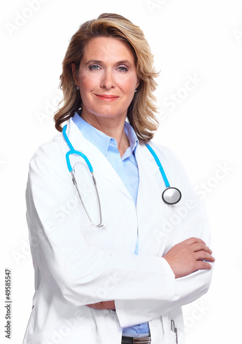 Photo: Doctor woman with a stethoscope. Doctor woman with a stethoscope.