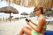 Woman with a smartphone.