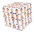 Business person group. Cube collage.