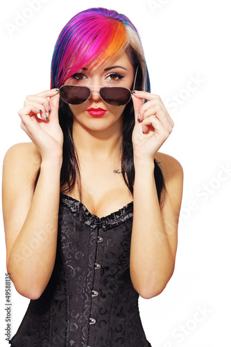 Photo: young beauty with corset young beauty with corset