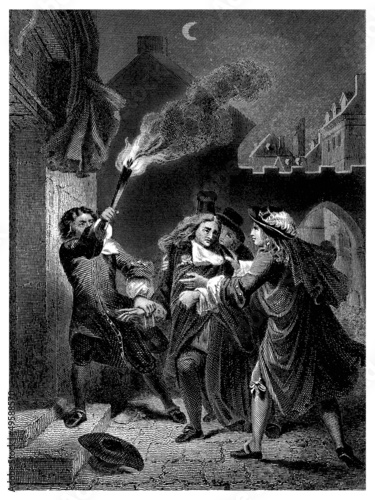 Illustration: Street Violence - 17th century Street Violence - 17th century