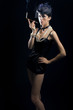 Photo: Woman with cigarette and long legs Woman with cigarette and long legs