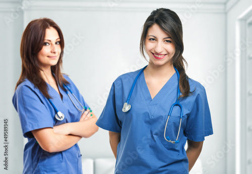 Photo: Couple of smiling nurses Couple of smiling nurses