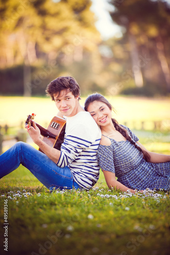 Photo: summer romance with guitar summer romance with guitar