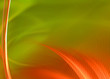 Awesome orange waves on green background