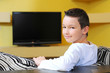 little Boy watching TV