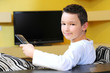 little Boy watching TV
