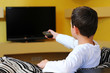 little Boy watching TV