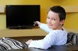 little Boy watching TV