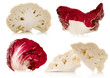 vegetables on white background