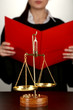 Judge read verdict on grey background