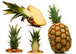 pineapple over white
