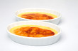 Two caramel flan dessert