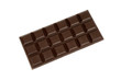 Black chocolate isolated on white background