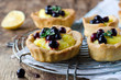 Tart with lemon cream and black-currant