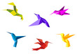 Vector: Doves and hummingbirds Doves and hummingbirds