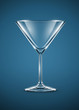 glass goblet for martini cocktails vector illustration EPS10.