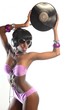 Dj disco girl auf party
