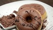 Chocolate Dounuts turning around (loopable HD video)