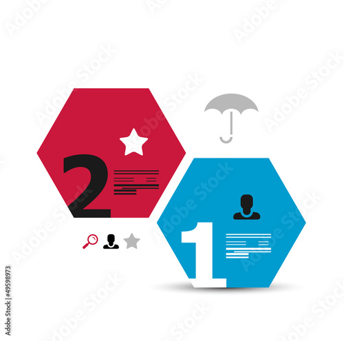Vector: Modern infographic geometric numbered banner Modern infographic geometric numbered banner