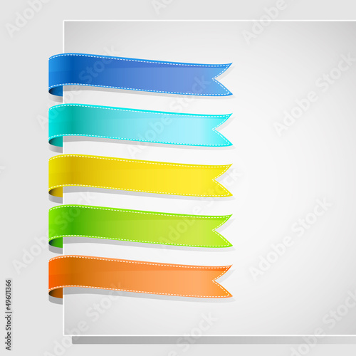Vector: set of ribbons on white background set of ribbons on white background