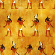 Seamless background with Egyptian gods images