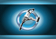 chrome basketball poster background.