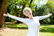 happy old woman